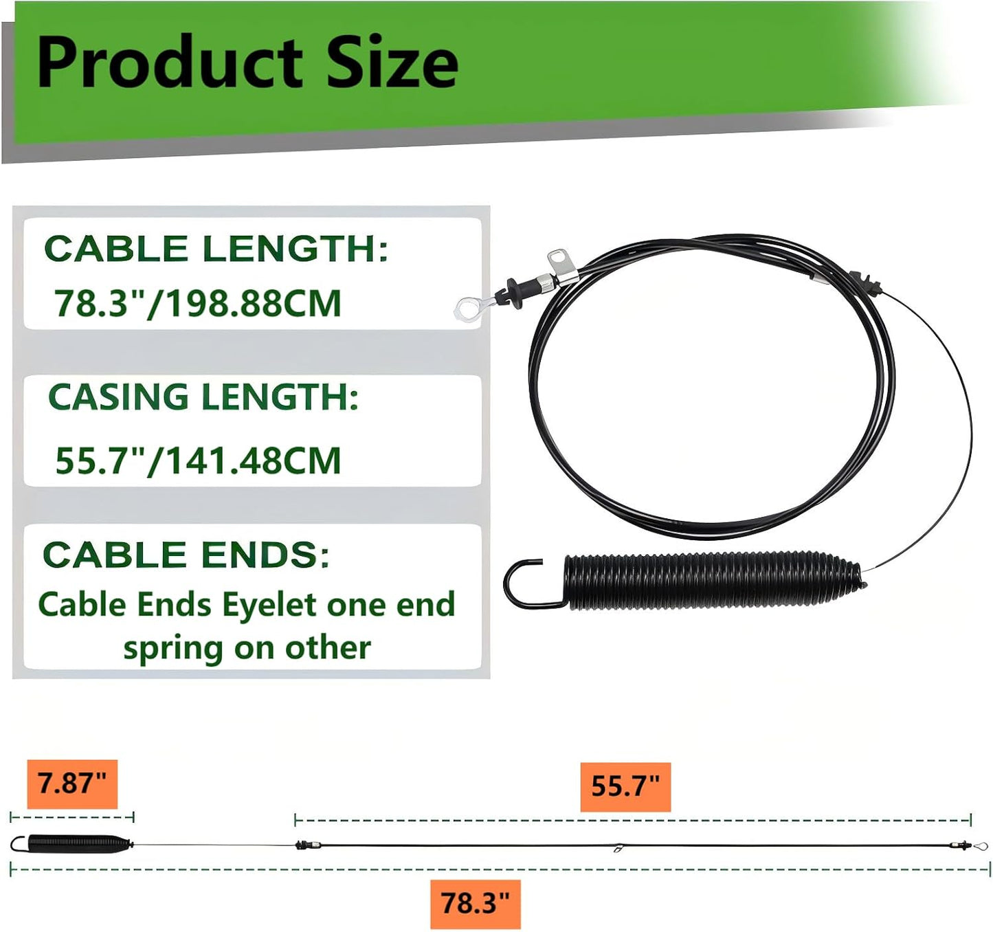 Cable control toma fuerza Gy22387 comp John Deere D100 D105
