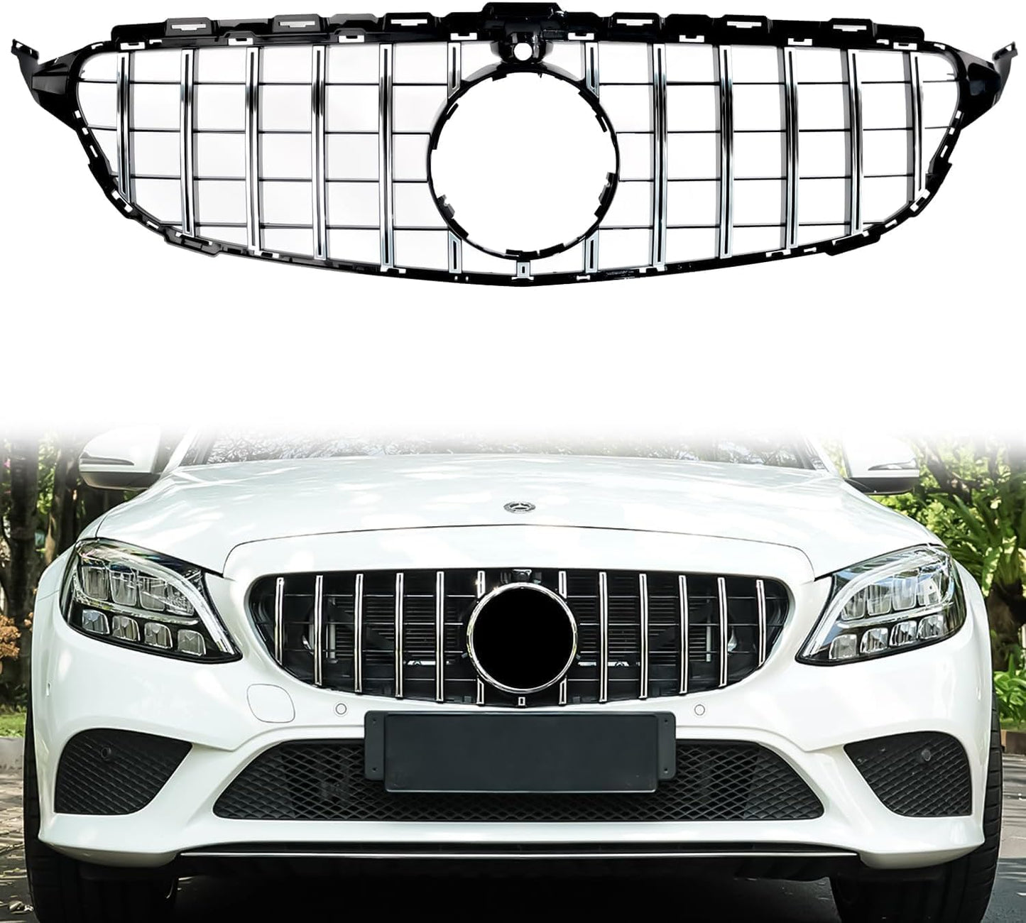 Rejilla frontal clase C para Mercedes C200 2015-2018