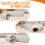 Túnel gato plegable con pelota cuerda beige