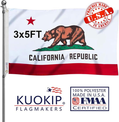 Bandera California 3x5ft doble cara ojales latón
