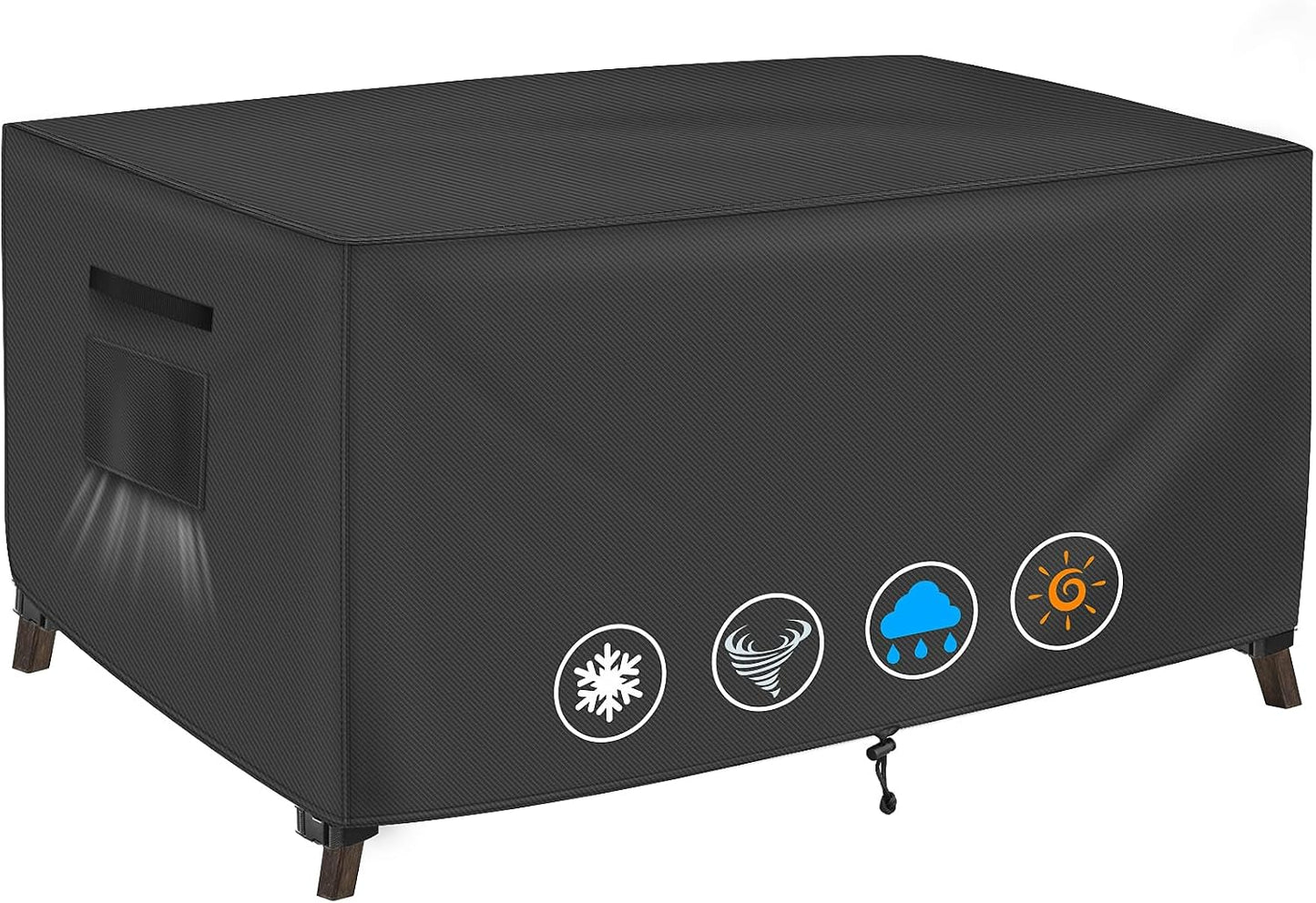 Fundas mesa exterior impermeable 42x24x16" UPF50 negro