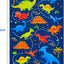 Alfombra dormitorio niños 5x7m azul dibujos animados