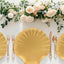 Set 6 cargadores mesa plástico dorado 13pulg para eventos
