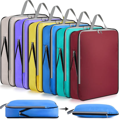 6 Pzas Cubos Compresión 17.3x12.6pulg XL Viaje Colorido