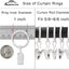 44 Anillos Metálicos para Cortinas con Pinzas 1" Blanco