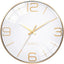 Reloj pared moderno silencioso 12pulg metal dorado