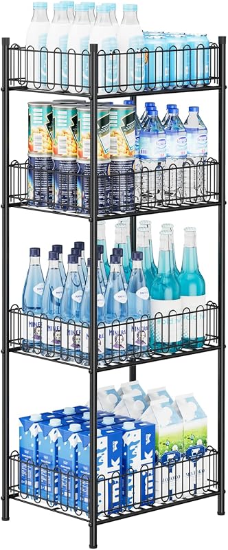 Soporte botellas agua organizador 4 niveles despensa cocina