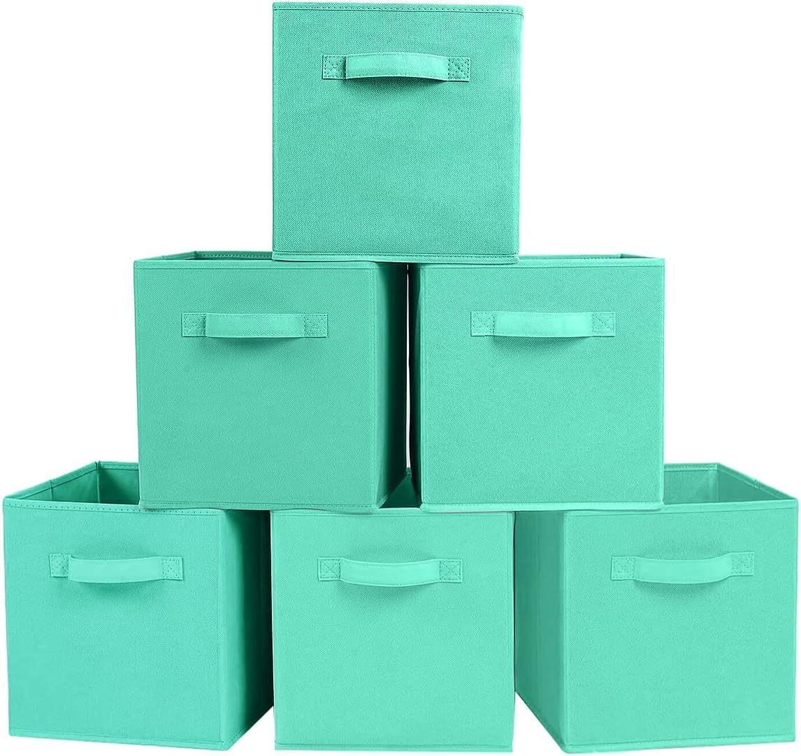 Cubos plegables tela con asas 10.5x11x10.5"