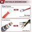 Cable inversor batería 3/8pulg 1/0AWG 7ft cobre estañado