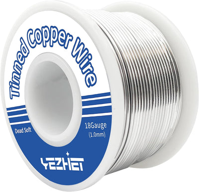 Alambre cobre estañado 108ft carrete 0.5lb para vitrales y joyas