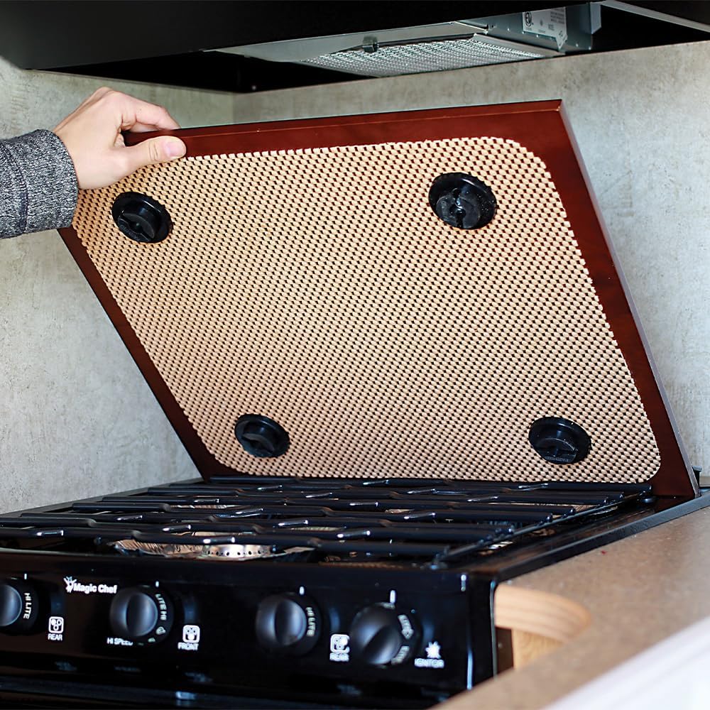 Cubierta silenciosa estufa RV 19.5x17" burdeos