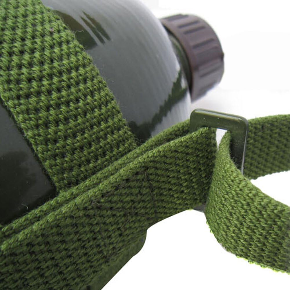 Botella agua al aire libre 1.2l aluminio cinturón reforzado