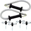Set 2 manijas puerta resorte valla eléctrica negro
