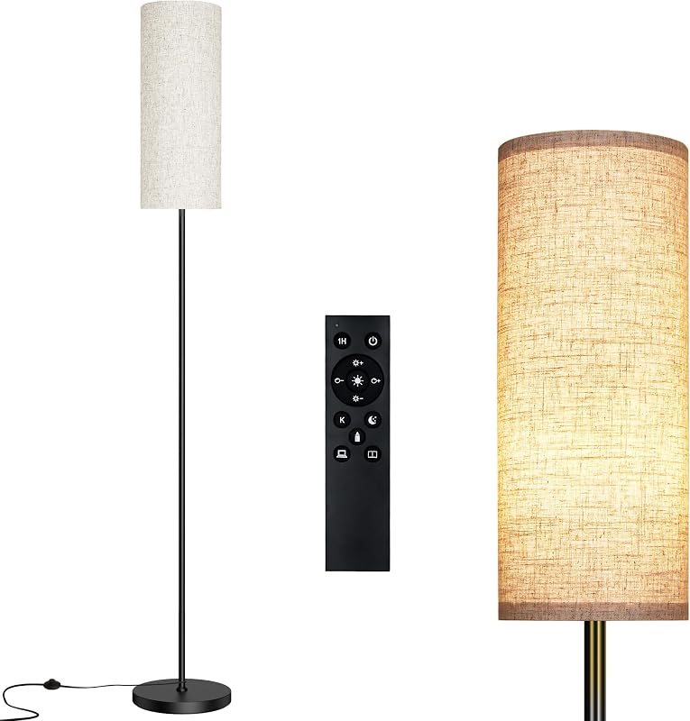 Lámpara pie LED regulable control remoto sala oficina