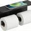 Soporte papel higiénico acero inox 304 doble negro mate