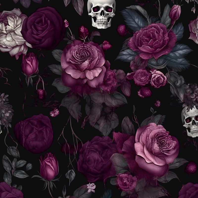 Papel tapiz floral negro autoadhesivo para cajones gabinetes