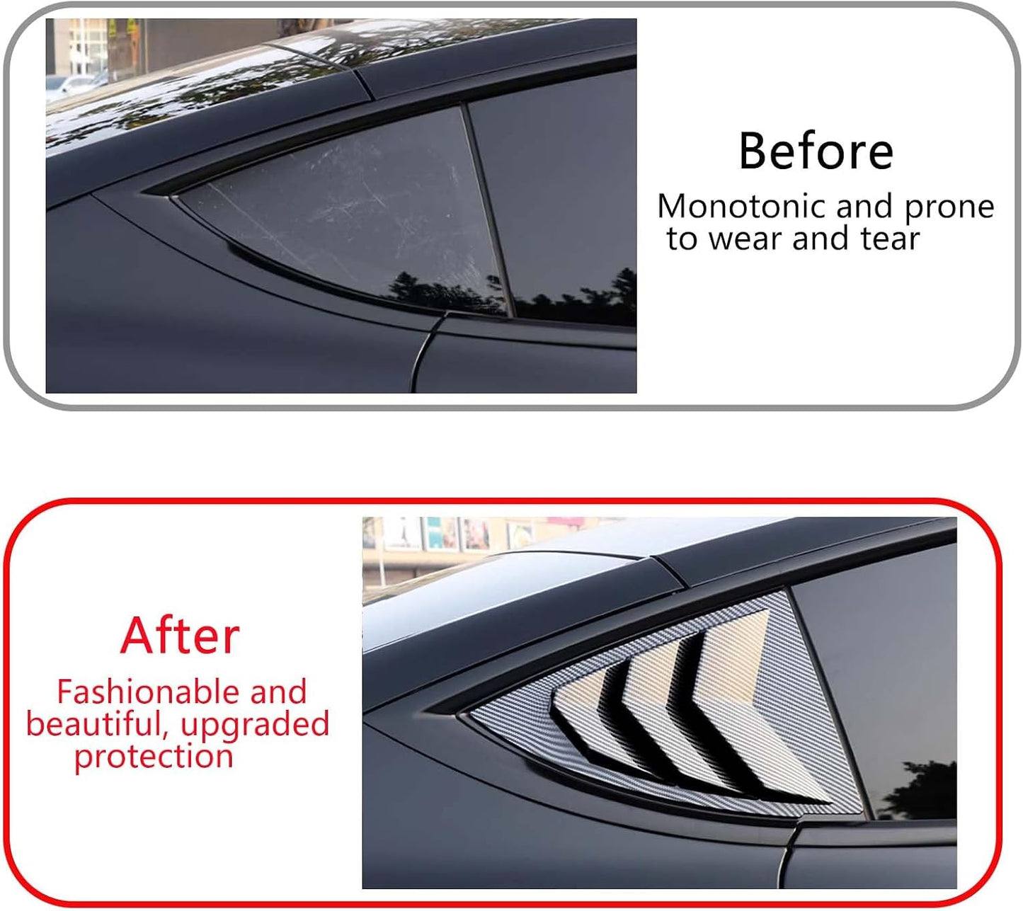 Cubierta ventana lateral Tesla Y 2019-25 estilo deportivo