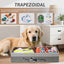 Cesta plegable para juguetes perros con asas gris café