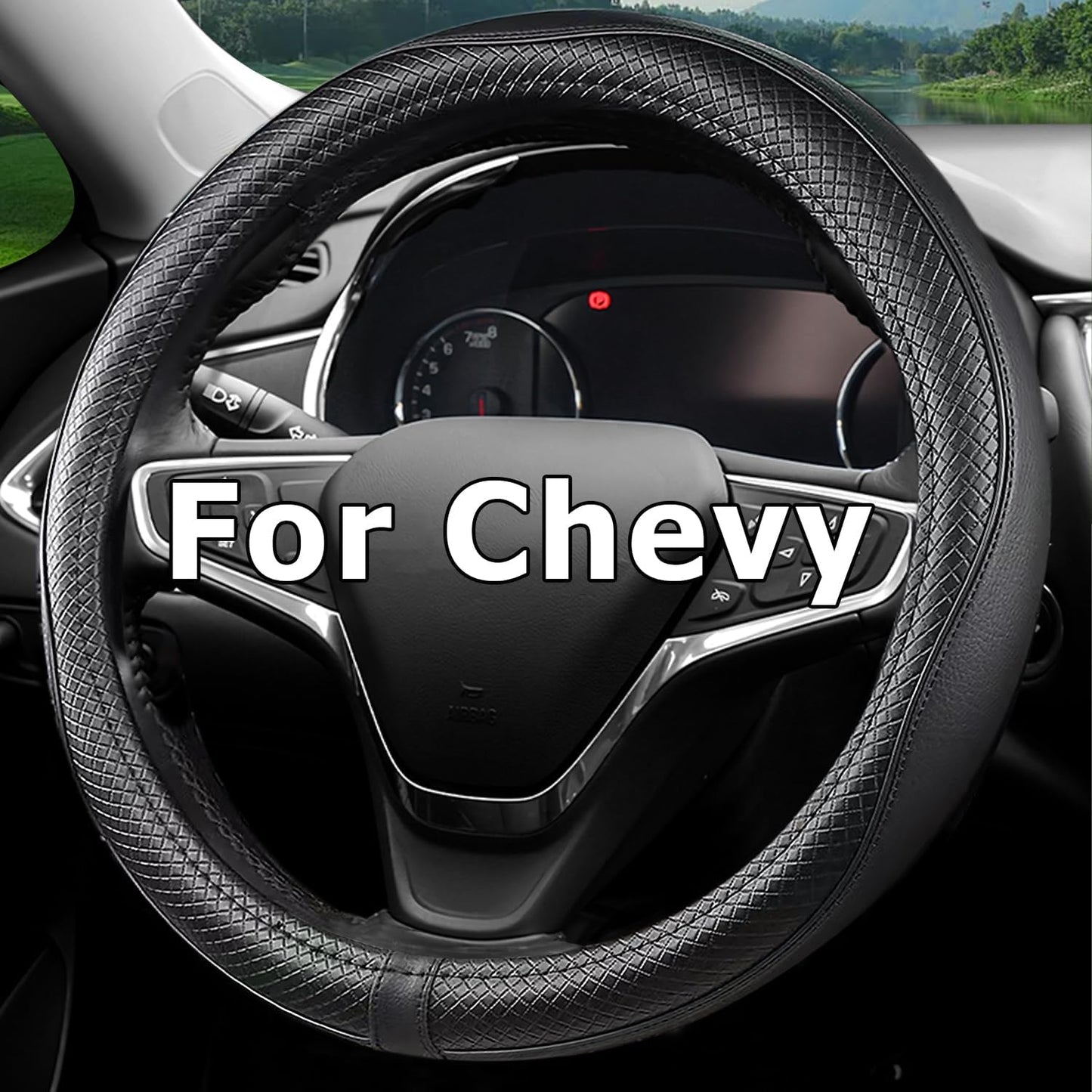 Funda volante Chevy deportiva negro