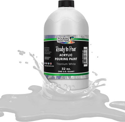 Pintura acrílica blanco titanio 32oz listo lienzo