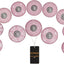 Pomos tocador rosa perillas cerámica flores pack 12