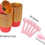 50 Tazas Papel Aluminio Rojo 3.5oz con Cucharas