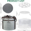 Contenedor pasteles 12" con tapa asas bolsa aislada