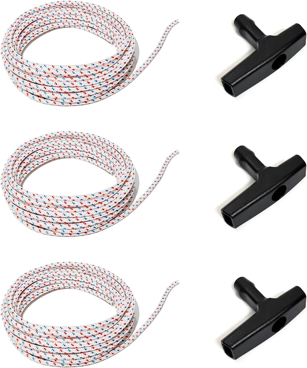 Kit 3 Cuerdas Tracción 10pies 4mm con Mangos Universales