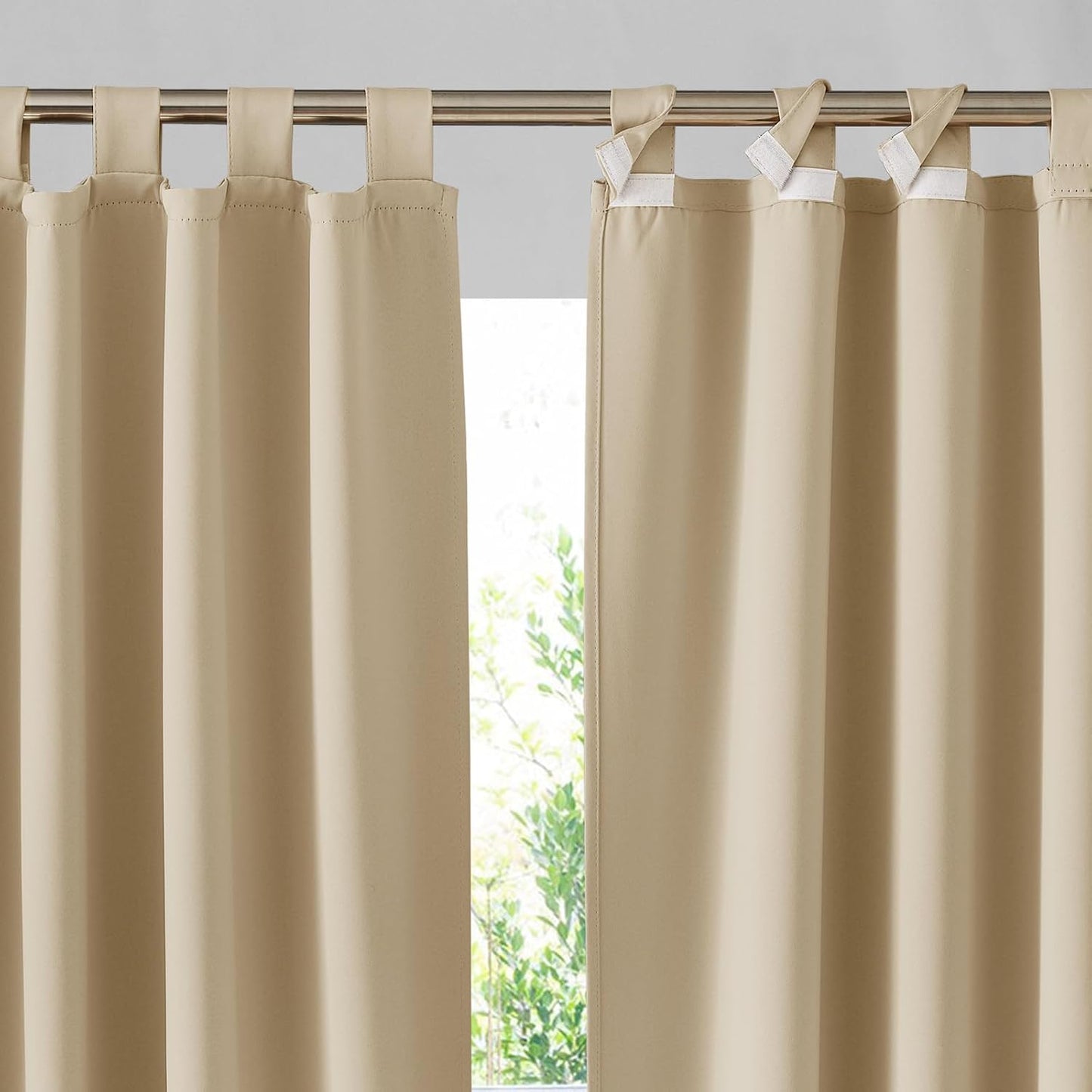 2 Cortinas exteriores desmontables impermeables opacas