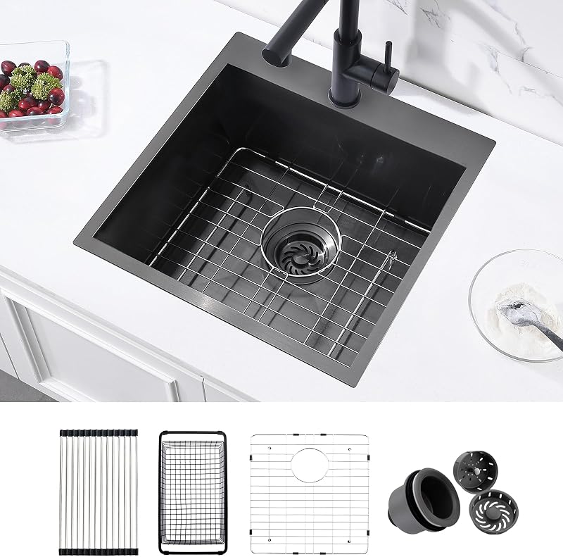 Fregadero barra negro 18" acero inox T304