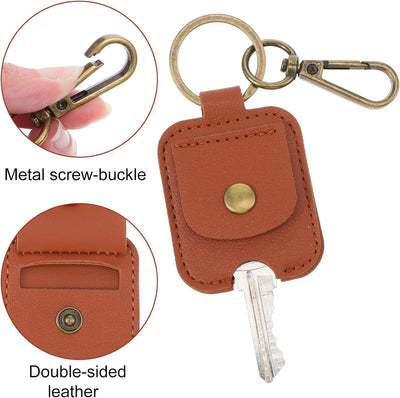 2 Fundas Cuero para Llaves Auto con Soporte