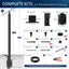 Set 2 Kits Postes Barandilla Escalera 36/42" Negro