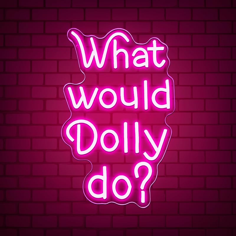 Letrero neón What Would Dolly Do 9.8x15.7" USB