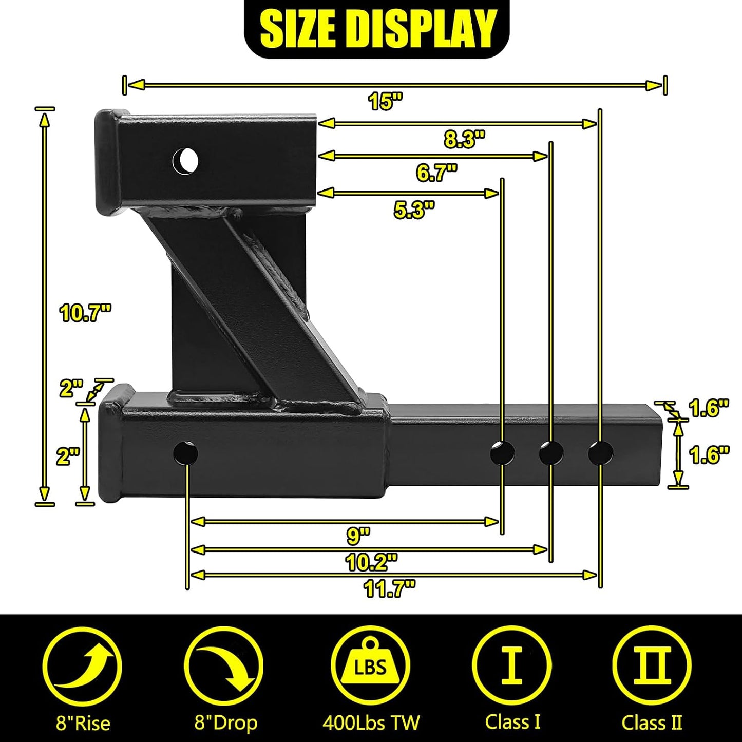 Enganche doble extensión 2-10" comp 2"