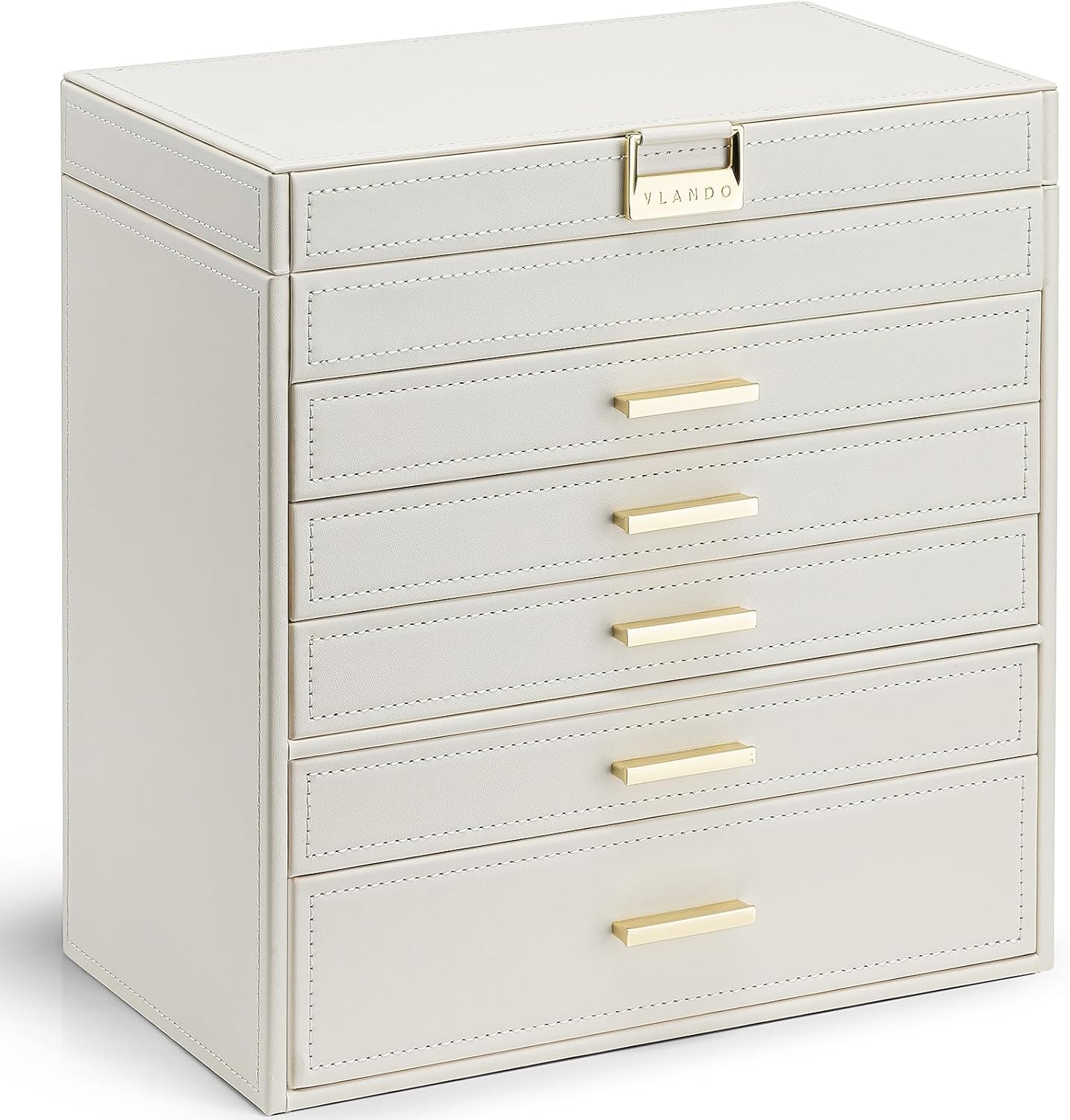 Caja organizadora joyas 6 capas para collar anillo reloj