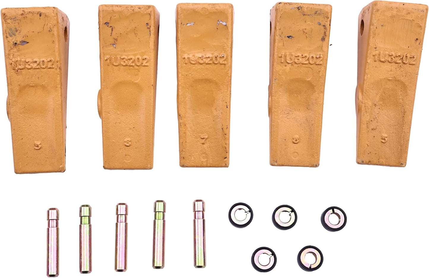 Dientes cucharón 5 Pzas pernos retenedores comp CAT J200