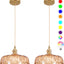 Lámpara colgante vintage RGB ajustable 9.4pulg isla cocina set 2
