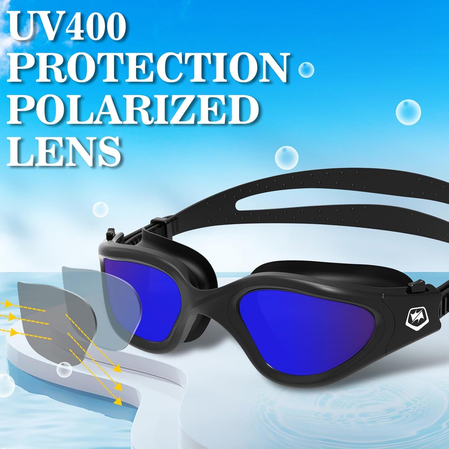 Gafas natación polarizadas antivaho adultos