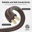Cable extensión interior 6/9/12ft 2 clavijas marrón 3 salidas 13a