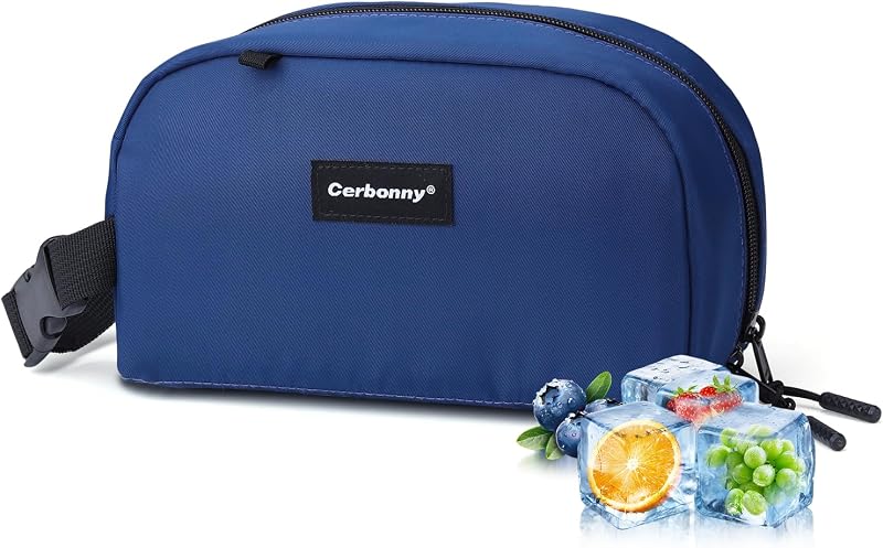 Bolsa térmica almuerzo congelable con hielo hebilla azul marino