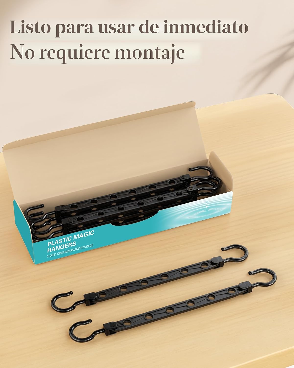 Perchas plegables con gancho giratorio 360° para 48 ropa