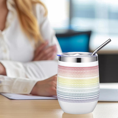 Taza acero inox 12oz mensaje oculto regalo navidad blanco