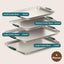 Set 4 Moldes Hornear Apilables Antiadherentes Verde Salvia