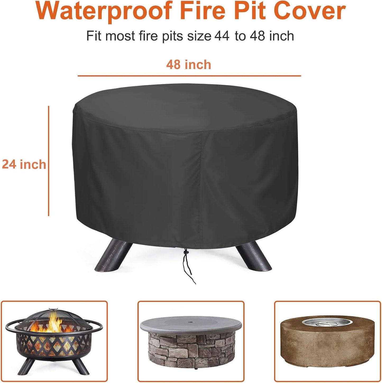 Cubierta hoguera 48pulg redonda impermeable