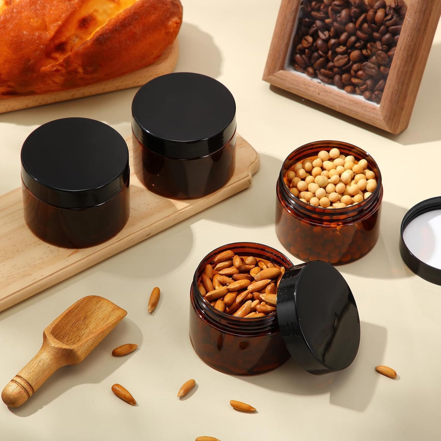 24 Frascos Plástico Vacíos con Tapas Cosméticos