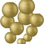 10 Linternas Papel Dorado Tamaño Mixto 6-12pulg Bodas Eventos