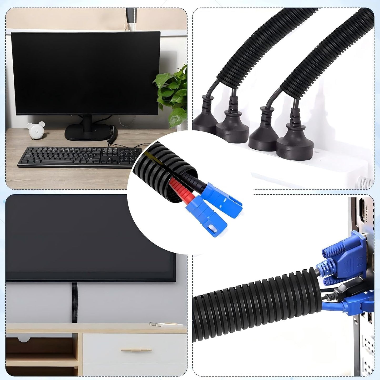 Tubo telar 3/8x150pies para cables automotriz kit protector