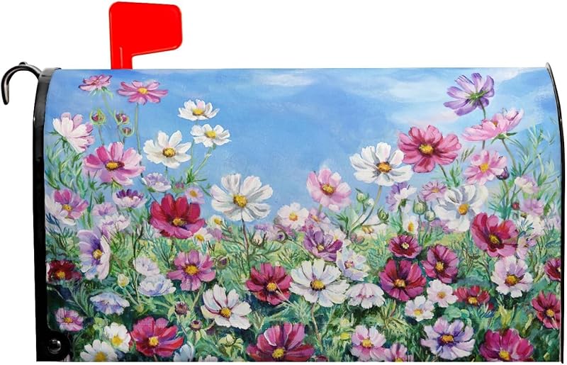 Fundas magnéticas buzón jardín 18x21pulg flores rústicas