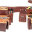 Conjunto cinturón herramientas 5 bolsas cuero alta calidad