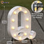 Letra Q con luces LED para fiestas hogar cumpleaños aniversario